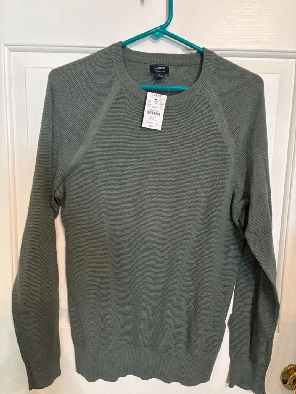 J.Crew Men’s Seed-Stitch Cotton Crewneck Sweater